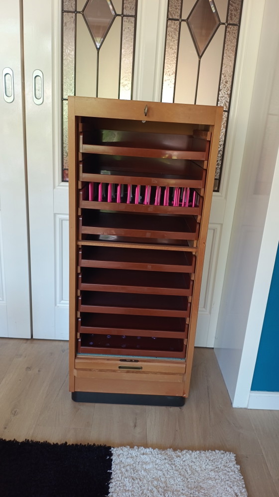 Image 1 of Vintage roldeurkast / archiefkastje – jaren 60/70
