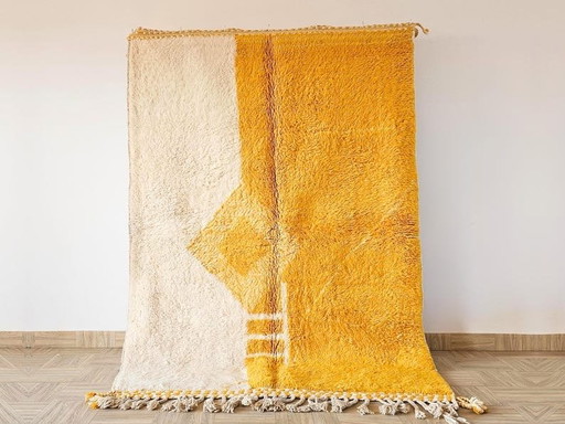 Handmade Traditional Beni Ouraine Rug 3/4 M – Alessi, vloerkleden en tapijten, Wool