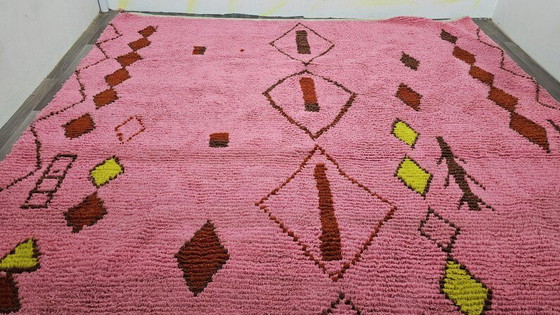Grand tapis berbère rose en laine 270/360cm – Wool (photo 5 of 7)