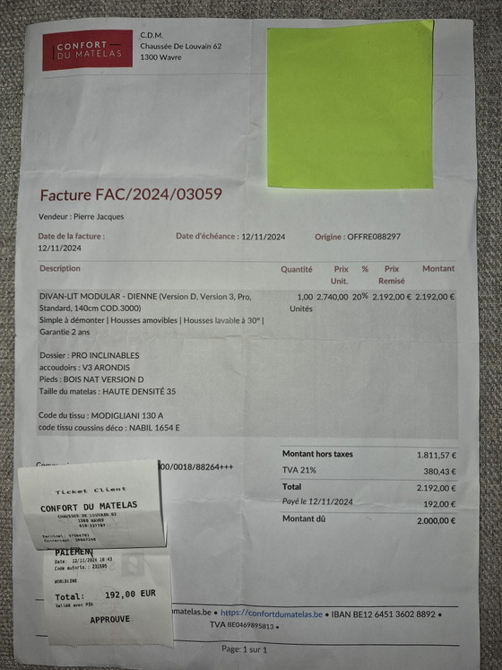 Image 1 of High-end Italian sofa bed for 2 people, DIENNE