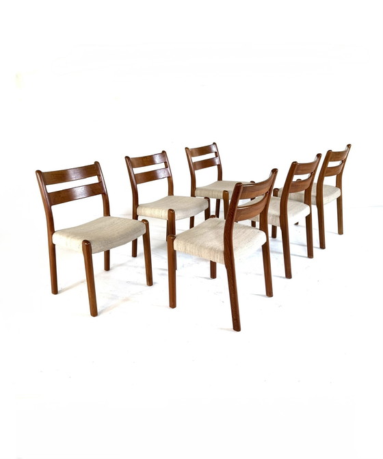 Image 1 of 6 chaises de salle à manger danoises vintage, EMC Møbler '80