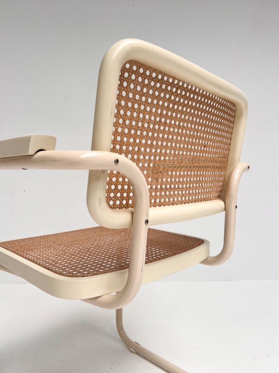 Image 1 of Ensemble de 4 chaises en sangle dans le style de Marcel Breuer, années 1980