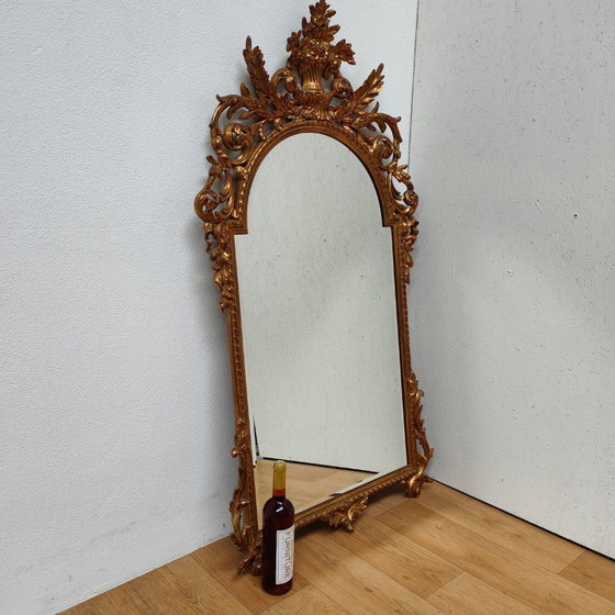 Image 1 of Vintage goudkleurige Barok Rococo spiegel, schouwspiegel Regency
