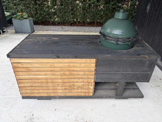 Cucina da esterno Green Egg su ruote per Big Green Egg Medium – Tavoli da giardino, Wood (photo 6 of 9)
