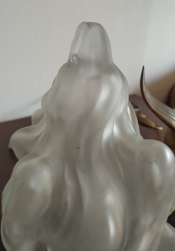 Lampada - Veilleuse Art Déco., Lampade da tavolo, Marmo, Metallo, Nero, Art Deco (foto 8 di 10)