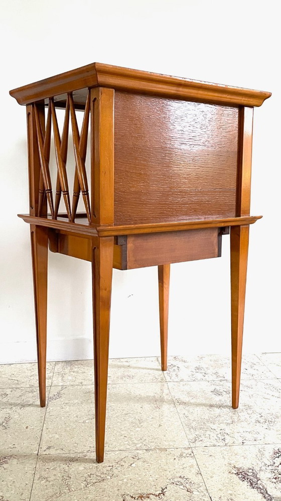 Image 1 of TABLE de Chevet pieds Compas VINTAGE