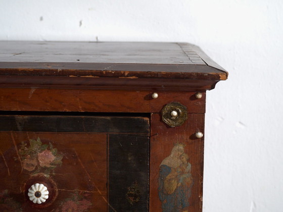 Cassettiera popolare antica dipinta – Austria, circa 1900 – Cassettiere, Porcelain, Wood (photo 39 of 40)