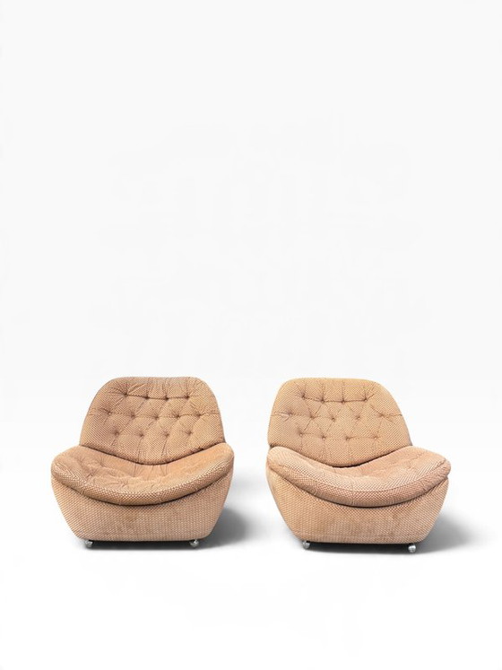 Set of 2 1970s Minotti Italy lounge chairs., Adjustable recliner chair (photo 9 of 13)