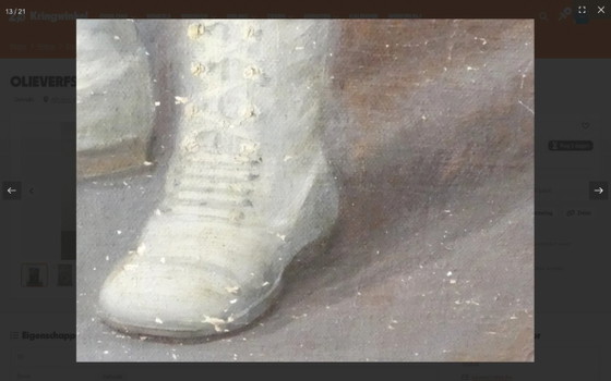 Peinture à l'huile d'un garçon en costume bleu, Peintures et dessins, Toile, Bois, Klassiek (photo 5 sur 15)