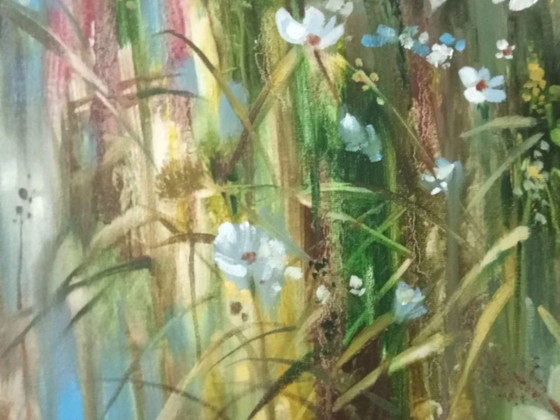 Pittura a Olio Originale Astratta Natura Fiori Sorgente – Dipinti e disegni, Canvas (photo 8 of 10)