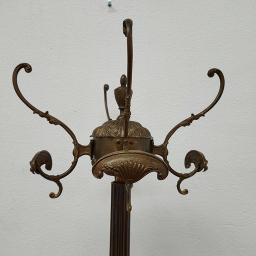 Messing rococo staande kapstok Hollywood Regency hall tree