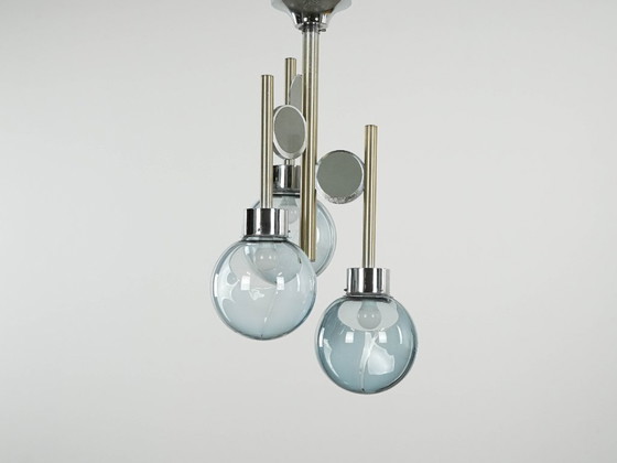 Image 1 of Lustre de style futuriste, verre de Murano, années 1970, fabriqué en Italie