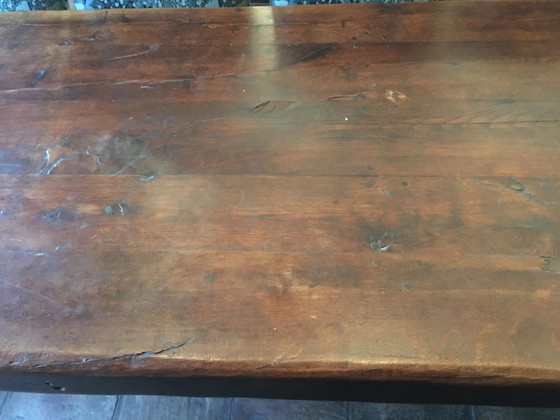 Tavolo da monastero + 9 sedie e 2 poltrone Luigi XIII in rovere., Tavoli da pranzo (foto 6 di 20)