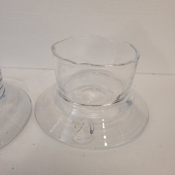 Image 1 of Coppia di candelieri in cristallo, Sempre, anni 2000 - Belgio