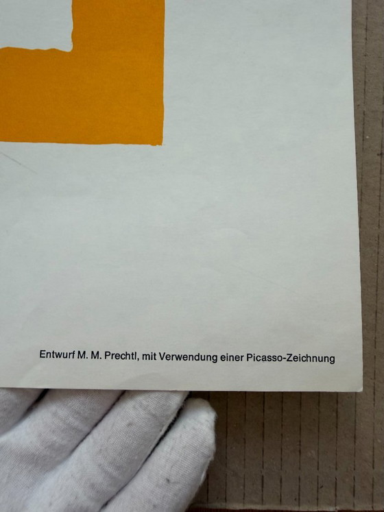Michael Mathias Prechtl (1926-2003), Picasso: Dessins 1970-1972, originele vintage tentoonstellingsposter (photo 3 of 8)