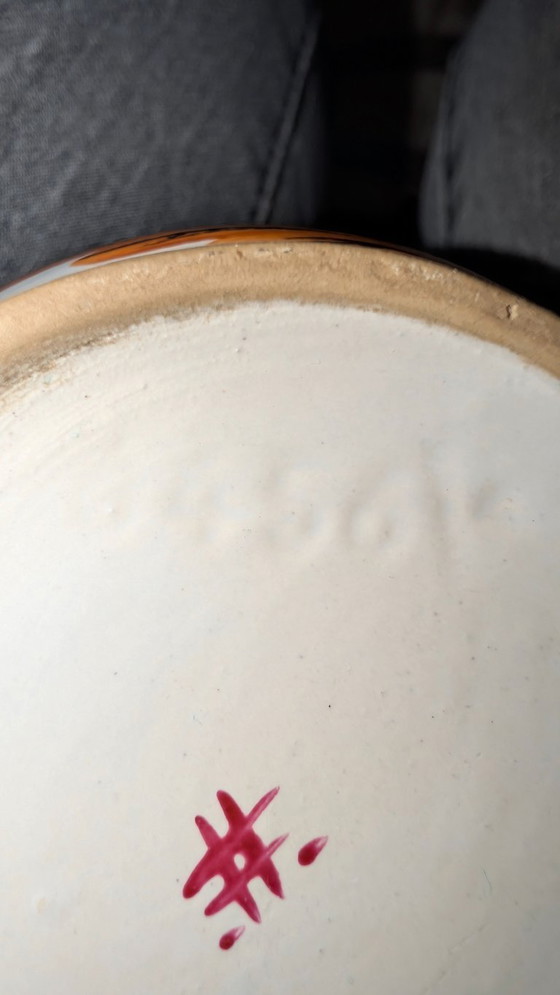 Image 1 of Hand-painted French earthenware jug – presumably Saint-Clément style – ca. 1900-1930