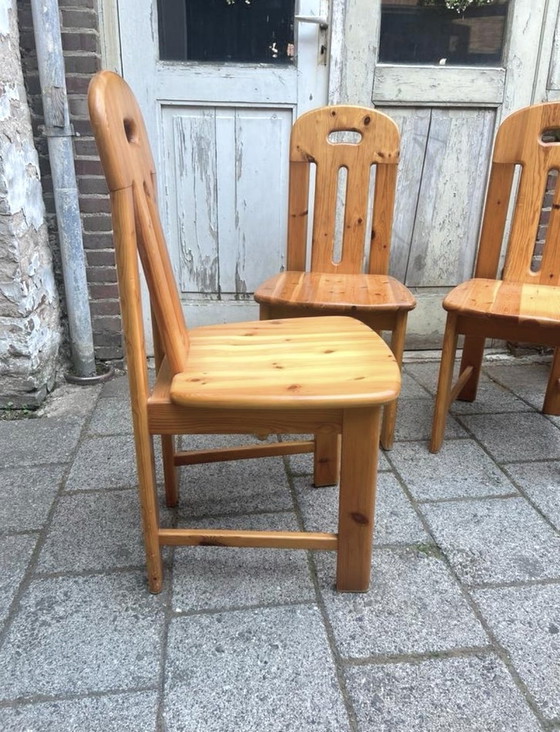 Image 1 of Ensemble de 6 chaises de salle à manger Effezeta en pin