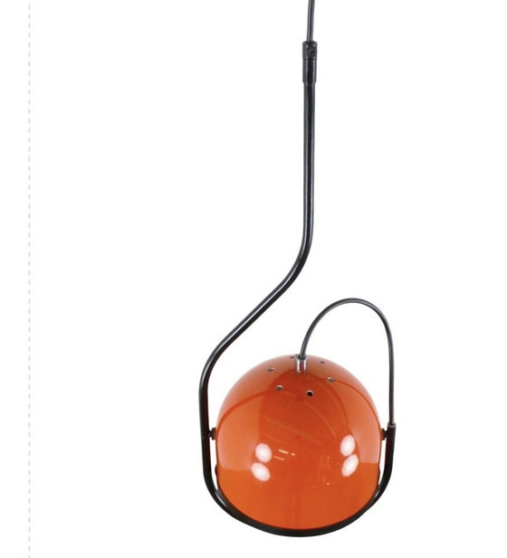 Image 1 of Vintage Orange Space Herda Ceiling Lamp Seventies 