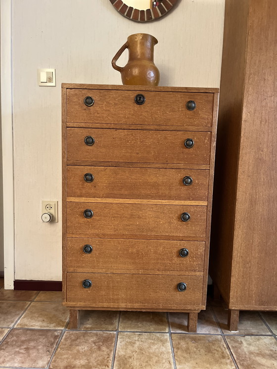 Image 1 of Vintage kastenset van teak fineer