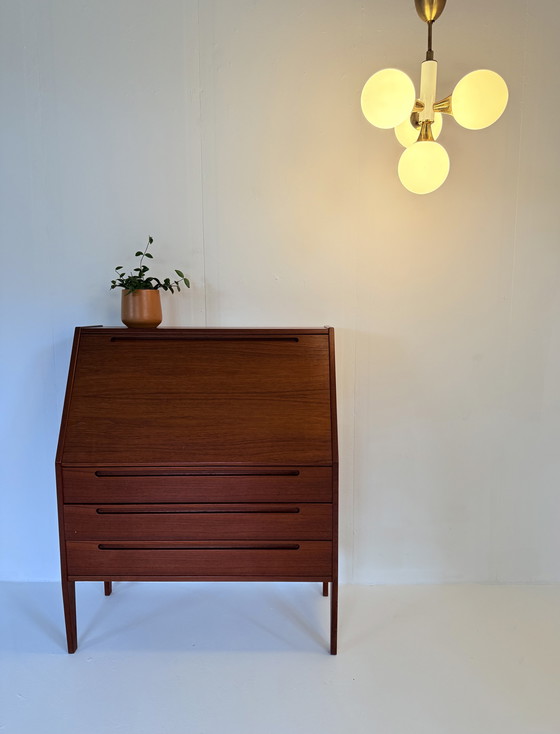 Image 1 of Lampada a sospensione vintage in vetro ghiacciato, Kaiser Leuchten '70