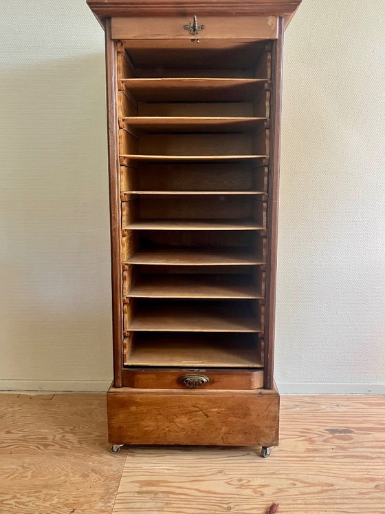 Image 1 of Armario con puerta de persiana, roble, años 40