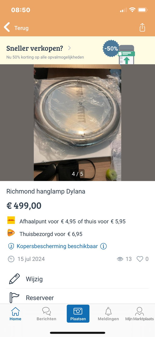 Offered for sale Pendant lamp Richmond.
