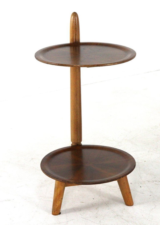 Image 1 of Set van 2 Edmund Jørgensen voor Patent ANM bijzettafeltje / nachtkastjes vintage Deens