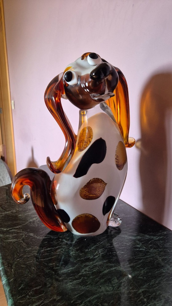 Perro de cristal (XL) estilo Murano – Arte en vidrio, Glass (photo 4 of 5)