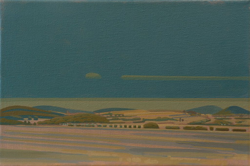 Dipinto unico, Sul Sichelsberg, pezzo unico dipinto a mano, 30 x 20 cm, pittura acrilica su tela