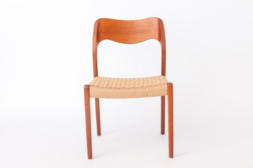 Niels Otto Møller Modell 71 Teak Esszimmerstuhl, dänisch Mid-Century Modern, 1950er, - mit Reparatur!