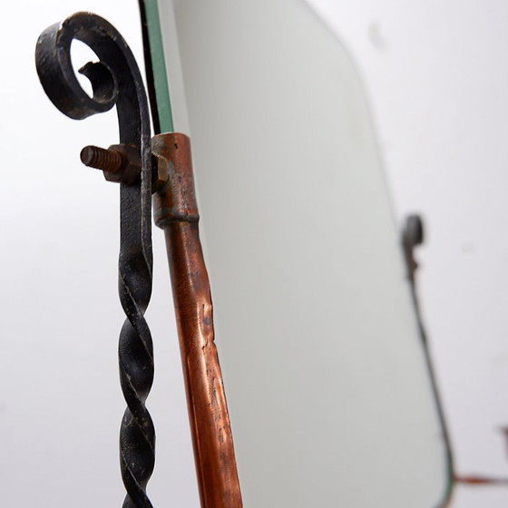 Image 1 of French barber's mirror from the 1930s