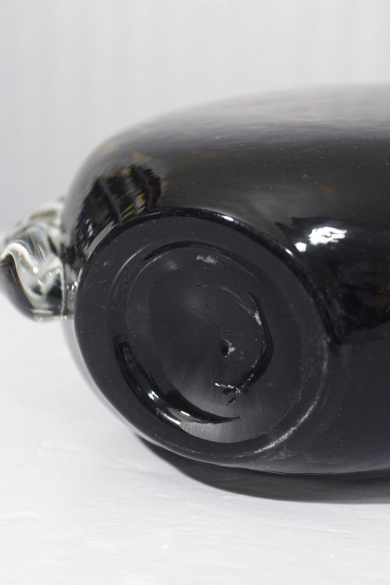 Image 1 of Grote vintage geblazen glazen vaas 1970 Murano Empoli