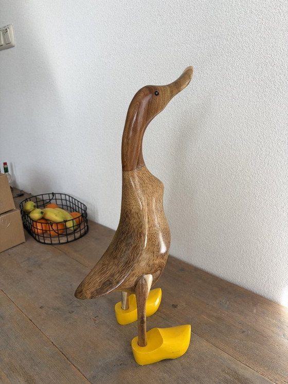Anatra in Legno Fatta a Mano – Oggetti decorativi – 43 cm (photo 6 of 10)
