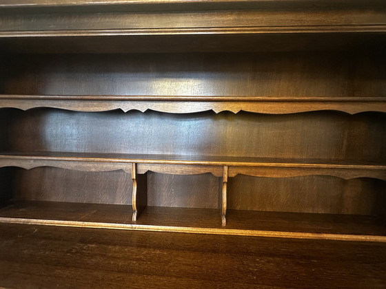Image 1 of Rustic two-part oak sideboard from the 1950s-60s
