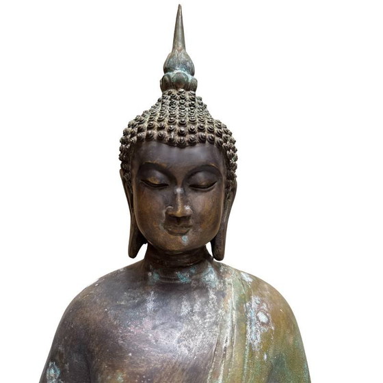 Estatua de Buda de bronce china temprana – Análisis técnico, Período Yongle (1402–1424) – Esculturas, Bronze (photo 9 of 13)