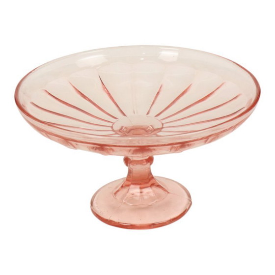 Image 1 of Art Deco Pink Fruit Bowl Rosaline