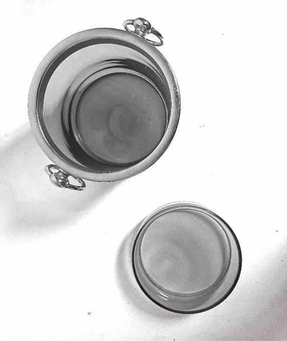 Secchiello per il ghiaccio, anni '70, diametro 22 cm – Accessori da tavola, Glass, Metal (photo 12 of 12)