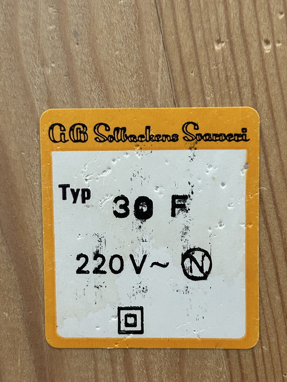 Image 1 of Lampada da terra GB Solbackens Svarveri in pino impiallacciato (anni '70)