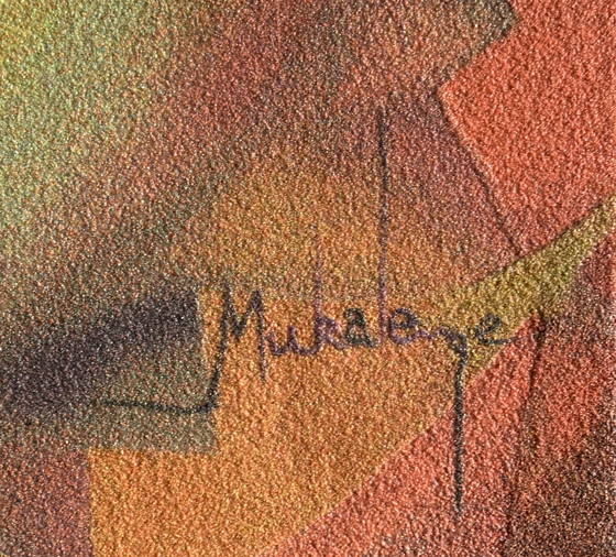 Image 1 of Mukalenge wa Mukalenge (Kinshasa) – Ecstasy at Thilmade - No. 16
Sandwork – Oil and sand on canvas, 70 × 100 cm, circa 1975-1985