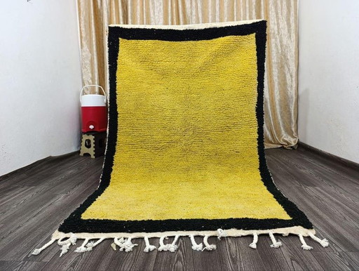 Authentiek Marokkaans Beni Ouraine tapijt, traditioneel geel, 2/3 m – Aime Té, vloerkleden en tapijten, Wool