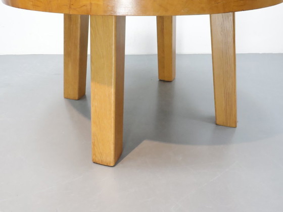 Image 1 of Solid oak dining table | Brutalist | Round