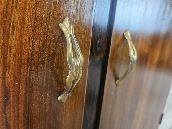 Image 1 of Art Decò sideboard in mahogany feather with marble top