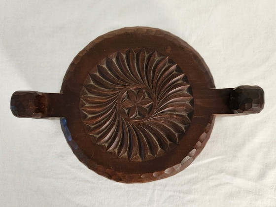 Image 1 of Boîte à sel sculptés à la main, art populaire, France, 1950