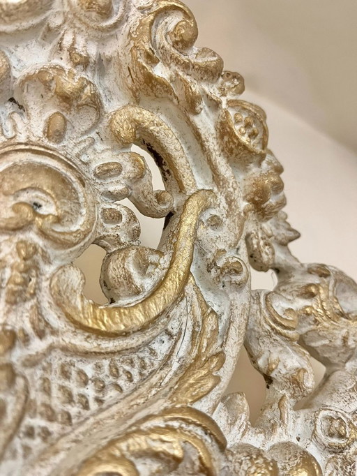 Specchio antico con cresta 121x78cm