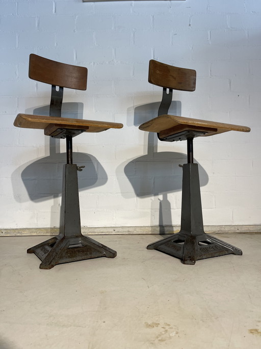 Singer chairs stools vintage industrial