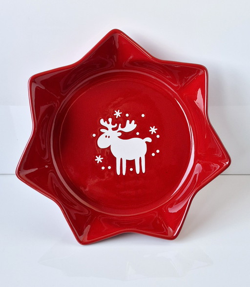 Waechtersbach Ceramics Christmas Bowl, Reindeer Motif, Holiday by Emma Mugs