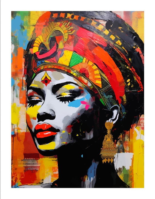 Artist canvas - Alberto RICARDO - Mujer Afro