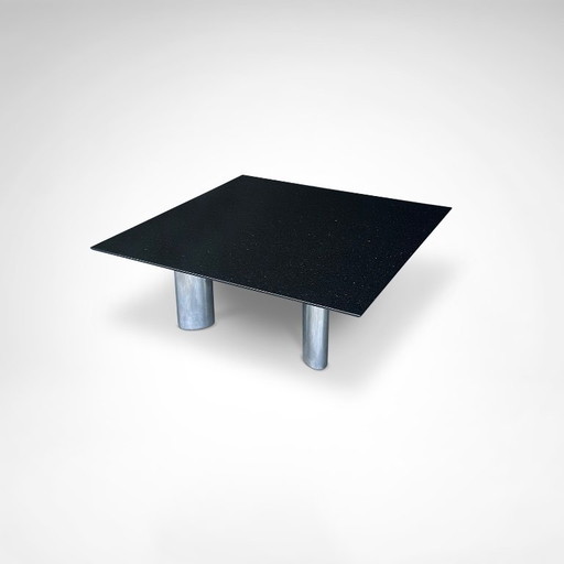 Star Galaxy Granite And Brushed Metal Postmodern Coffee Table By Draenert Germany 1980s – salontafels, Marble