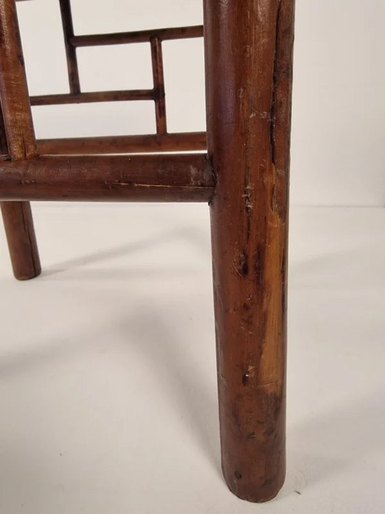 Antique Chinese side table with bamboo top - 1920s / Qing style, Coffee tables, Wood, Beige, Aziatisch (photo 9 of 13)