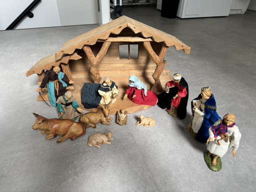 Vintage Krippe / Weihnachtsgruppe Mid-Century